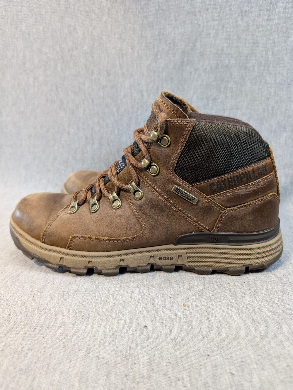 Caterpillar Stiction Hiker Ice + Waterproof Boots Men's 9M Brown Leather